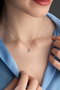 Heliophilia Silver Collar de Plata de Ley 925 con Baño de Oro Rosa y Circón